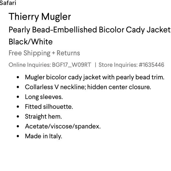 MUGLER blazer with pearls - LIKE new - Picture 4 of 10